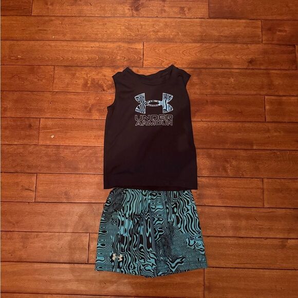 Under Armour Black and Teal Active Set - Picture 1 of 6